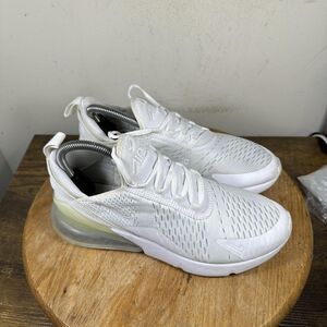 Nike Air Max 270 Shoes Womens Size 9 White Mesh Lightweight Running AH6789-102